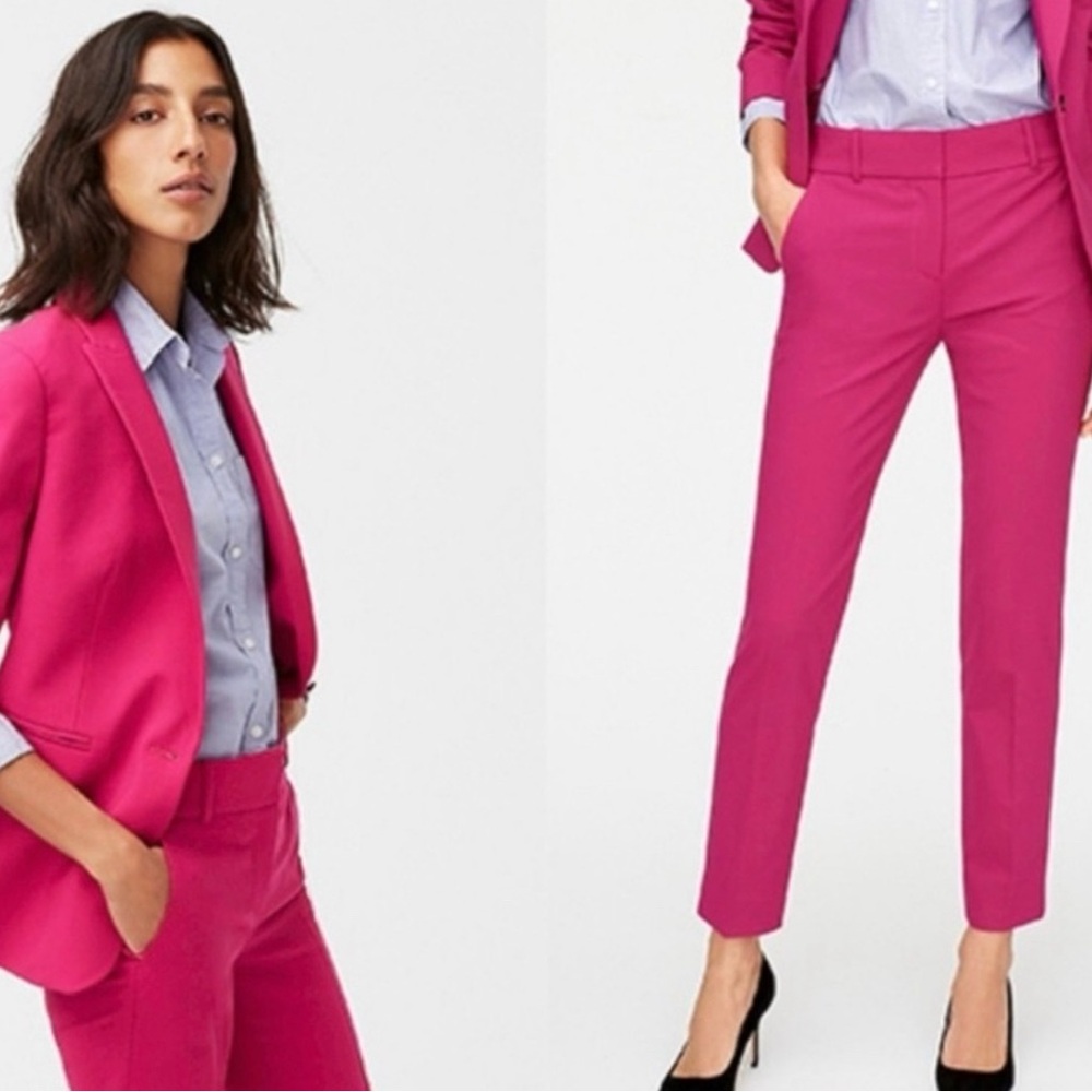 J.Crew Fuchsia High-Rise Cameron Pants